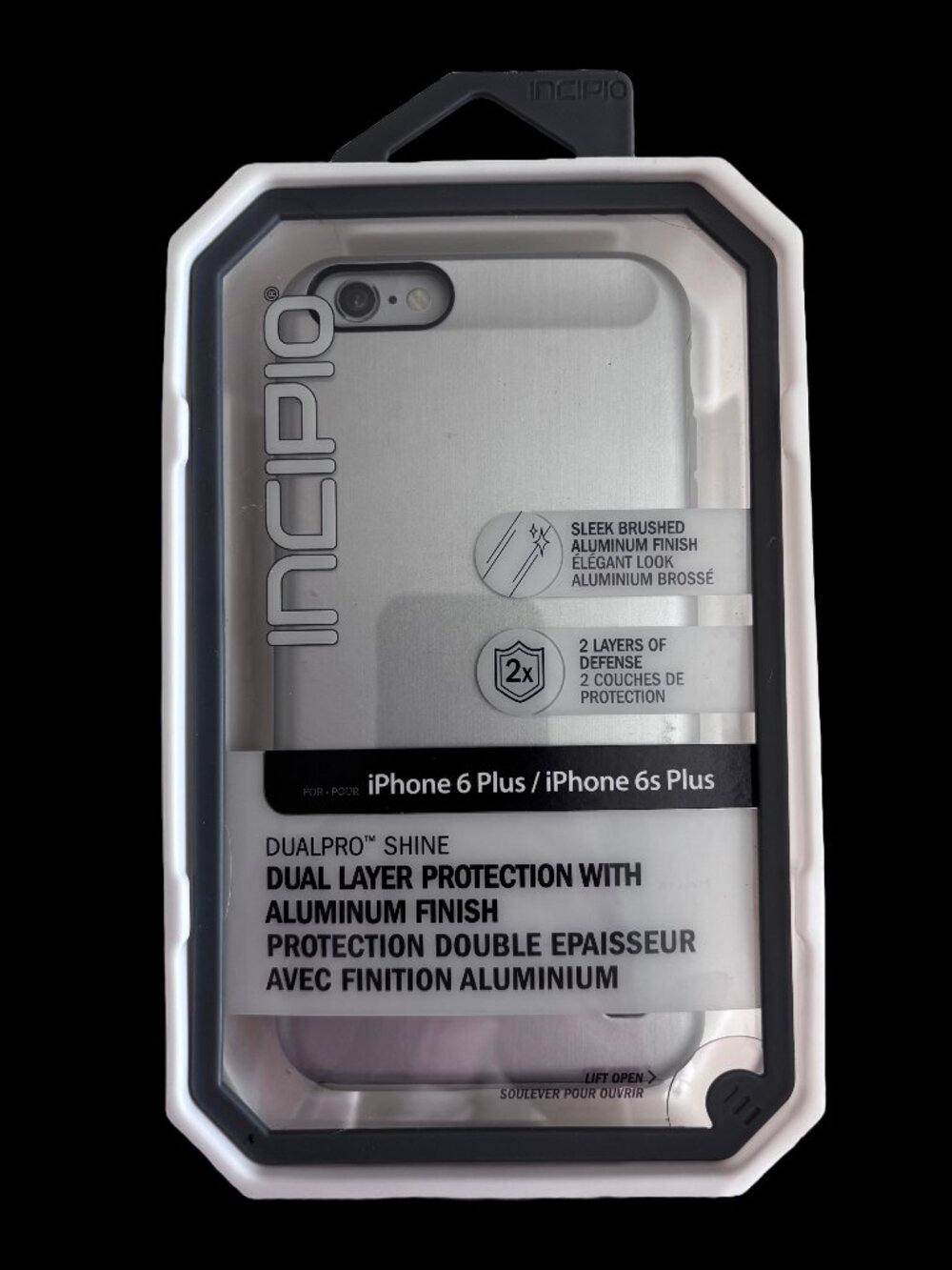NIB INCIPIO Dual Layer Case iPhone 6 Plus / 6s Plus - Brushed Aluminum